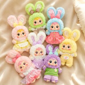 Rainbow Bunny Plush Pendant